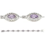 Amethyst Bracelet W/925 Silver