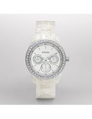 Fossil Stella Resin Watch Pearlized