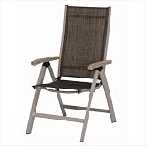 Siena Garden 431330 Klappsessel Kansas Gestell Alu 4 x 4 Timber champagner / mocca