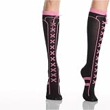 Acrylic Sneaker Socks With Lurex Lace Up Detail