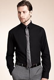 2" Longer Slim Fit Limited Collection Plain Poplin Shirt