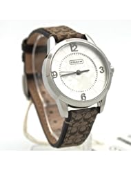 Coach women watch classic khaki logo leather strap 38mm 14601507