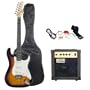 Barcelona Sunburst Electric Guitar Package with 10 Watt Amp - Beginner Kit