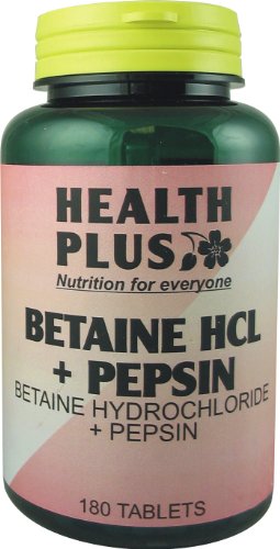 Health Plus Betaine Hcl + Pepsin Digestive Health Supplement - 180 Tablets
