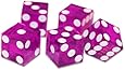 Set of 5 Violet Grade AAA 19mm Casino Dice with Razor Edges and Matching Serial Numbers by Brybelly