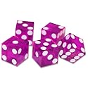 19mm Polished "A Grade" Serialized Set of 5 Violet Casino Dice with Razor Corners and Edges By Brybelly