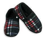 Private Label - Boys Fleece Slipper, Black, Red