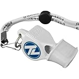 Fox 40 Classic CMG Whistle with Cushioned Mouth Grip With Lanyard - White
