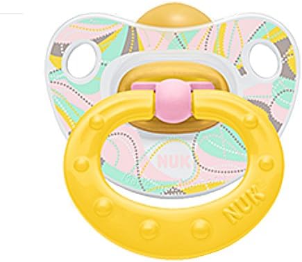 NUK Classic Pacifier Happy Kids Orthodontic 0-6 Months BPA Free Latex (4255-7)