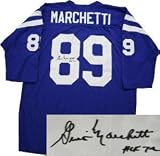 Gino Marchetti Signed Baltimore Colts Blue Prostyle Jersey - HOF 72