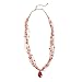 Glass Beads, Dabka Zari Thread, Red Multistrand Pendant 