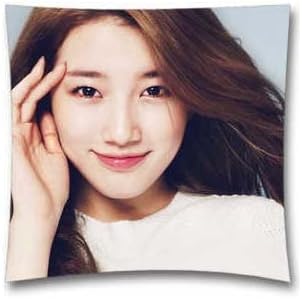 NHL Throw Pillow Covers, Toronto Maple Leafs Throw Pillow Cases for Sports Fans, Bae Suzy Miss A Kpop Girl Beauty Square Decorative Pillow Covers 18 Inch