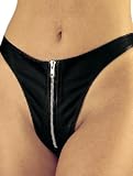 Leather Thong with Zipper