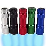 12 LED Super Bright Aluminum Alloy Flashlight w/3 AAA Batteries (5-Pack)