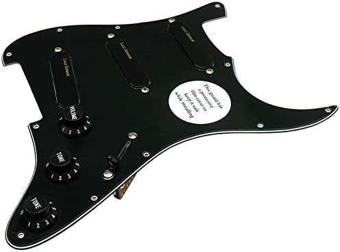 Lace Sensor Gold Loaded Stratocaster Pickguard, Black