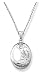 Jewelry : Sterling Silver Engraved Oval Locket, 18
