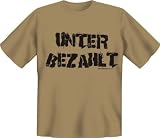 Diamant Shirts , Fun T-Shirt mit Spruch , Unter-Bezahlt , Grösse S M L XL XXL, S