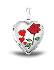Sterling Silver "Sweetheart" Heart Locket 3/4 inch x 3/4 inch