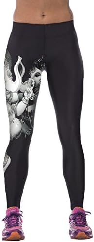 Womens 3d Digital Printed Cartoon Workout Capri Leggings Stretch Tights