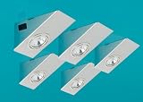 Unterbauleuchte SOLO 1 / Halogenstrahler / Leuchte / Küchenleuchte / Lampe / Halogen / Halogenleuchte, SOLO 1 5er Set +Schalter+ Trafo