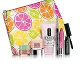Clinique Gift Set Travel Set inc Chubby Stick, All About Eyes, Moisture Surge, Quickliner, Mascara, Cleanser, Makeup Bag