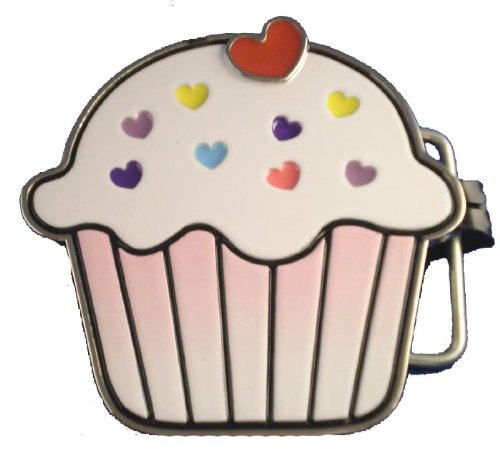 Z221 Cute Heart Cupcake Belt Buckle Girls