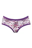 Torrid Plus Size White With Purple Trim Leopard Print Briefs