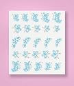 Sticker Schmetterling Bl&uuml;te Blau