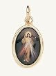 Gold Plated Religious Medal - Divine Mercy