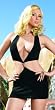Leg Avenue Slinky Halter Cut-Out Dress With Rhinestone Clip 86053 (BLACK,ONE SIZE)