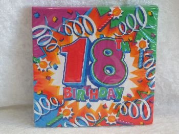 Servietten -18er- Geburtstag 16 Stück