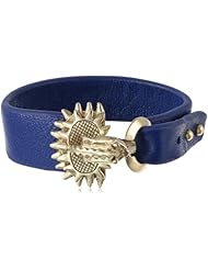 Sam Edelman Horse Head Blue Leather Bracelet, 9"