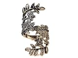 Vintage Bronze Unique Carving Hollow Beauty Leave Ring