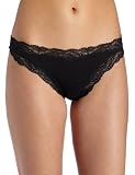 Only Hearts Women's Organic Cotton Thong,Black,Small