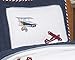 Red, White and Blue Vintage Aviator Airplane 5 Piece Toddler Boy Bedding Set