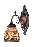 Landmark 071-TB-13 Floral Vine Mix-N-Match 1-Light Sconce, 10-Inch, Tiffany Bronze