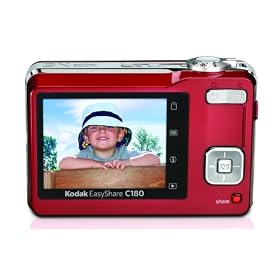 Kodak EasyShare C180 10MP Digital Camera with 3x Optical Zoom and 2.4 inch LCD (Kodak Classic Red)