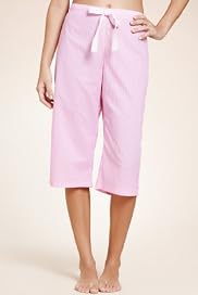 Pure Cotton Striped Cropped Woven Pyjama Bottoms [T37-3195-S-BGHF]