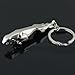 New 3d Jaguar Keychain Men Car Part Collect Metal Key Ring Keyfob Silver Tone