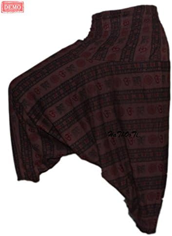 Hathooti - Harem yoga pants hippie boho comfortable wear unisex pure cotton