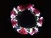 Pink Rose Flower Crown with LED Lights
