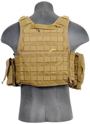 Lancer Tactical Molle / Pals Carrier Military Hunting Vest with Molle Web Modular System (Tan)
