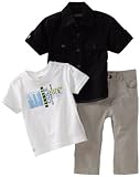 Kenneth Cole Baby-boys Infant 3 Piece Set, Black, 24 Months