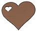 RMP Stamping Blanks, 1.25 Inch Heart With 1/4 Inch Heart Cutout - Left Side, 16 Oz. Copper, 24 Gauge - 10 Pack