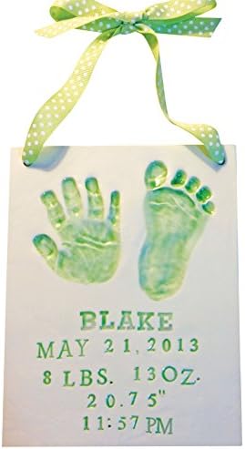 Baby Shower Gift - Premium Newborn Baby Handprint and Footprint Customized Clay Keepsake