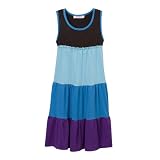 Girls' Xhilaration® Sleeveless Jersey Dress - Brown/ Blue