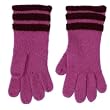 Fownes Womens Soft Purple Striped Knit Gloves Fuchsia Berry