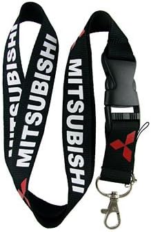 Mitsubishi Lanyard Keychain For ID / Cellphone Holder w/ Snap Buckle (1 Pc)