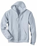 Hanes Men's ComfortBlend Full-Zip Hood 7.8 oz., 3XL-Light Steel