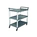 from Nevilles Nevilles, Genware, Small 3 Tier Trolley, Tough Polypropylene Black Shelves